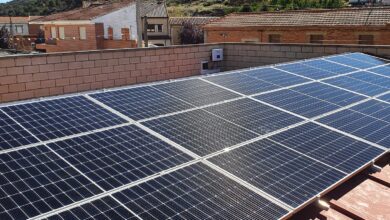 Placas solares en el tejado