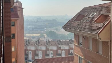 Nube de humo sobre Benavente