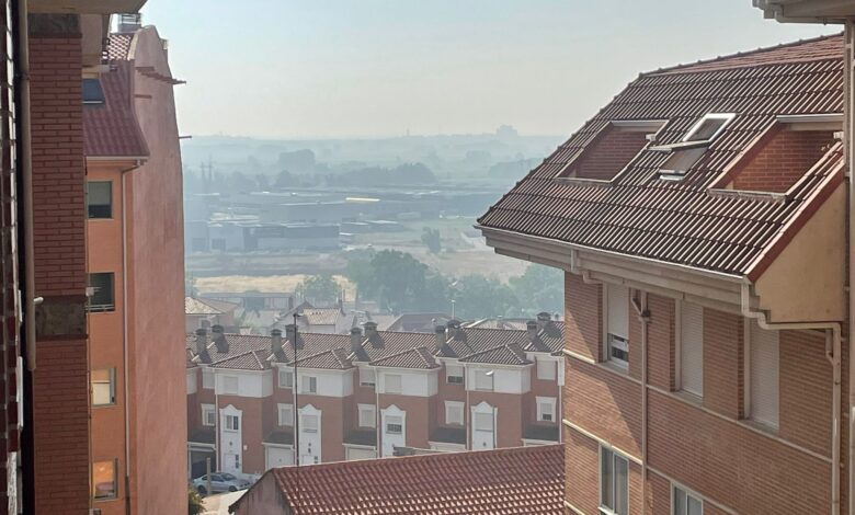 Nube de humo sobre Benavente